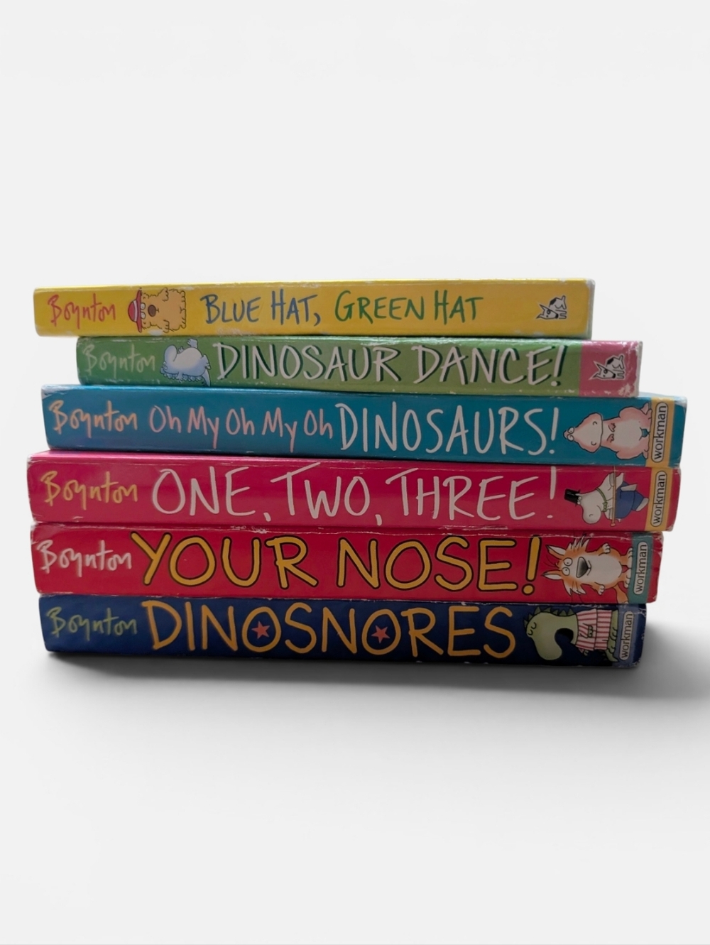 Set of 6 Sandra Boynton Board Books - Colorful Stack Dinosaur Counting Bedtime